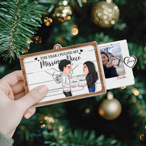 Couple - My Missing Piece - Personalized Custom Photo Acrylic Slider Card