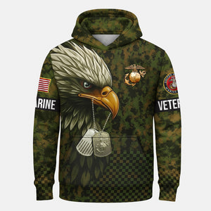 USMC Eagle Veteran Warrior Shirt - Full Print Camouflage