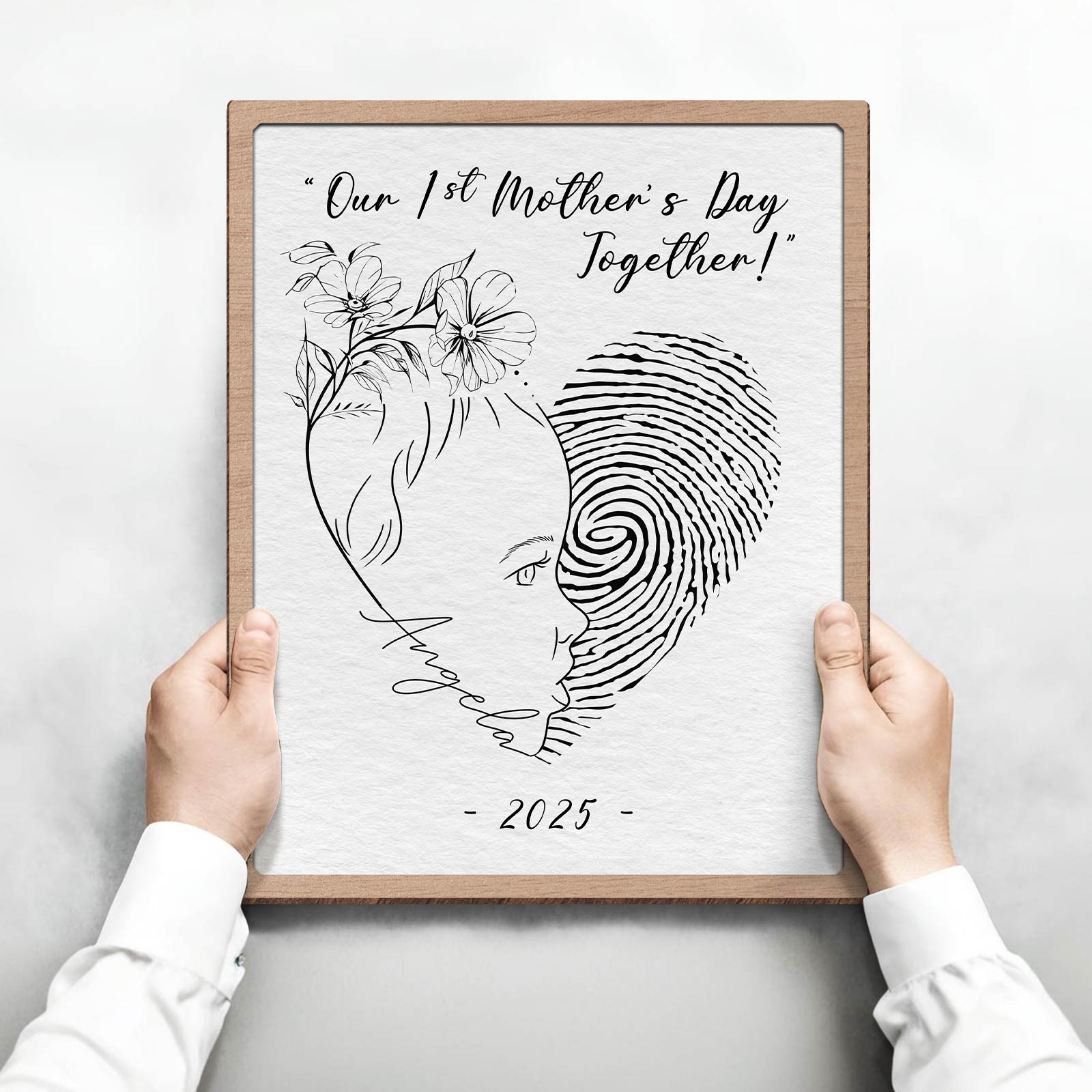 Family - First My Child, Forever My Love - Personalized Wooden Sign