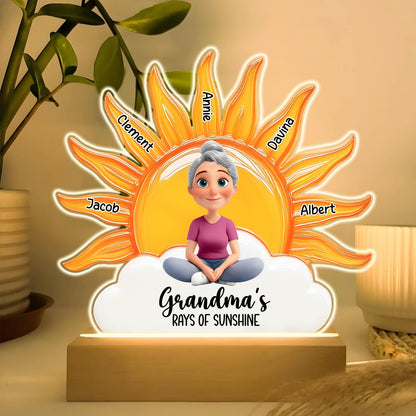 Family - Whose Rays Of Sunshine - Personalized Led Night Light