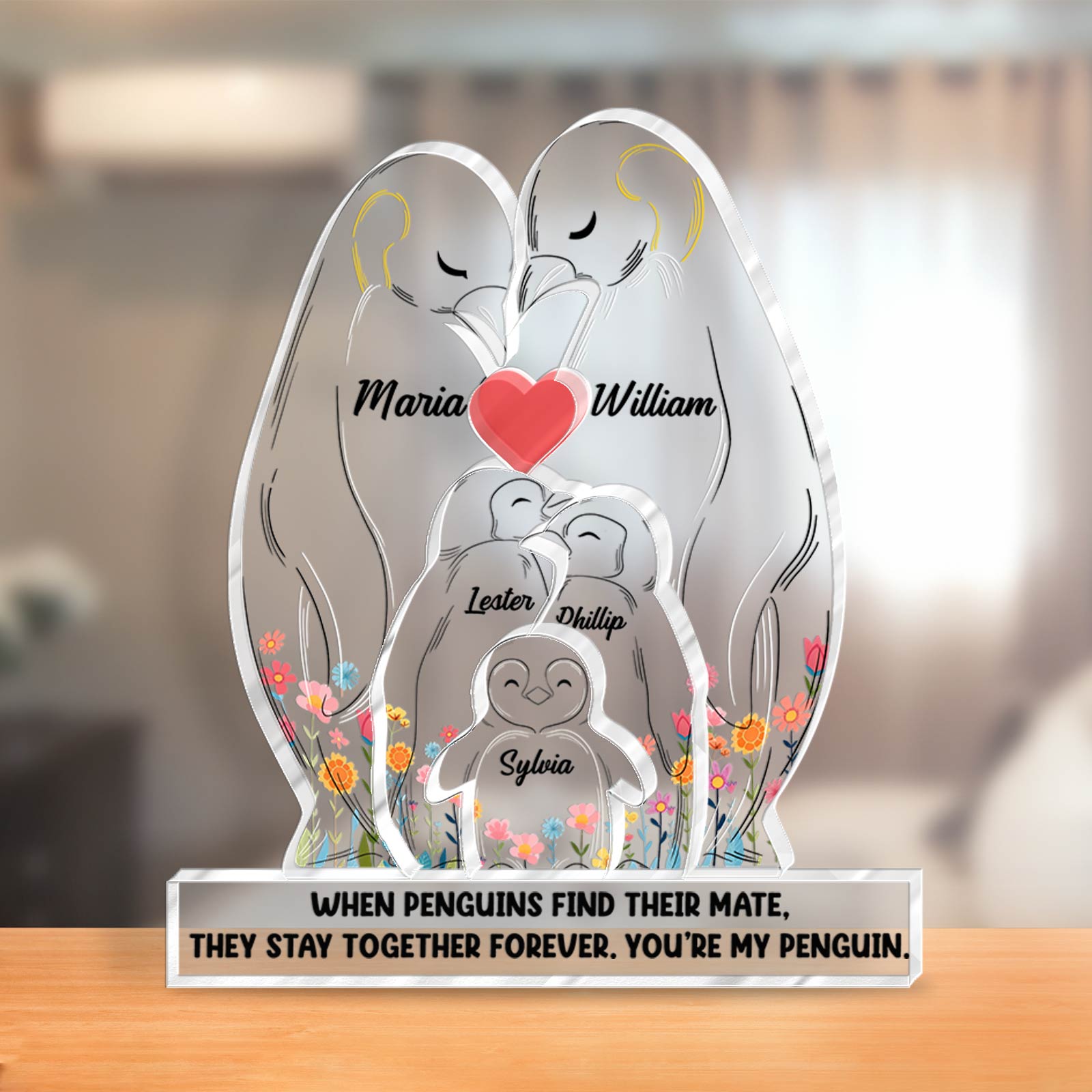 Couple - When Penguins Find Their Mate, They Stay Together Forever - Personalized Penguins Acrylic Sculpture