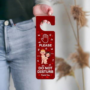 Couple - Do Not Disturb - Personalized Door Hanger