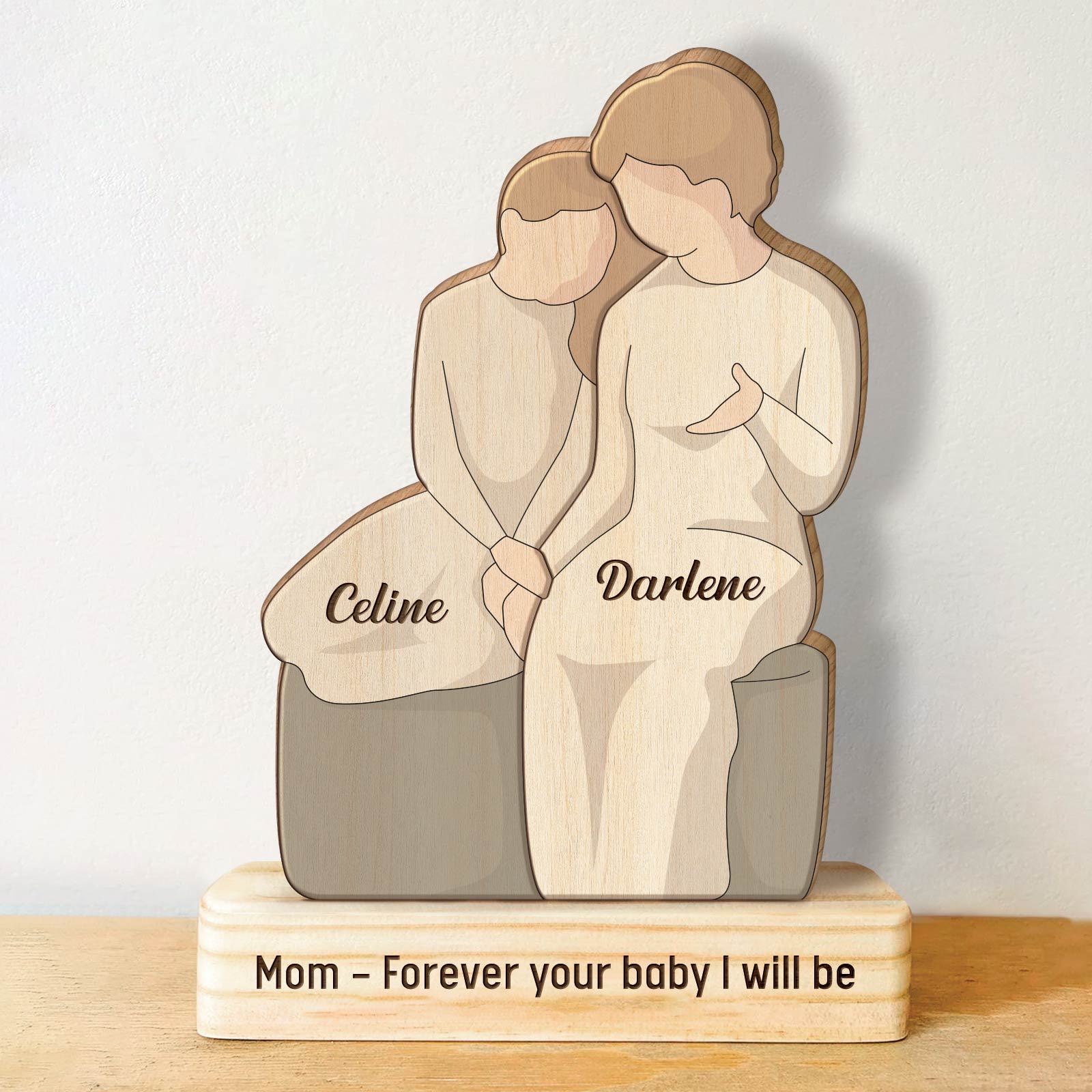 Family - Love Makes A Family, And Family Makes A Home - Personalized Wooden Puzzle
