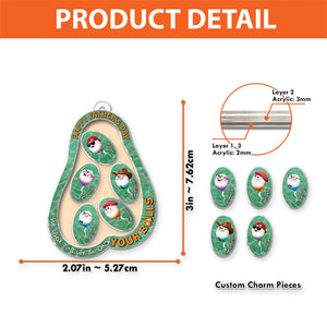 Father - We Used To Live In Your Balls - Personalized Acrylic Shaking Keychain - VER 2