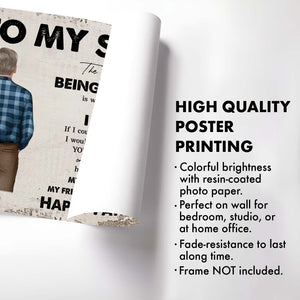 Family - To My Son - Personalized Poster