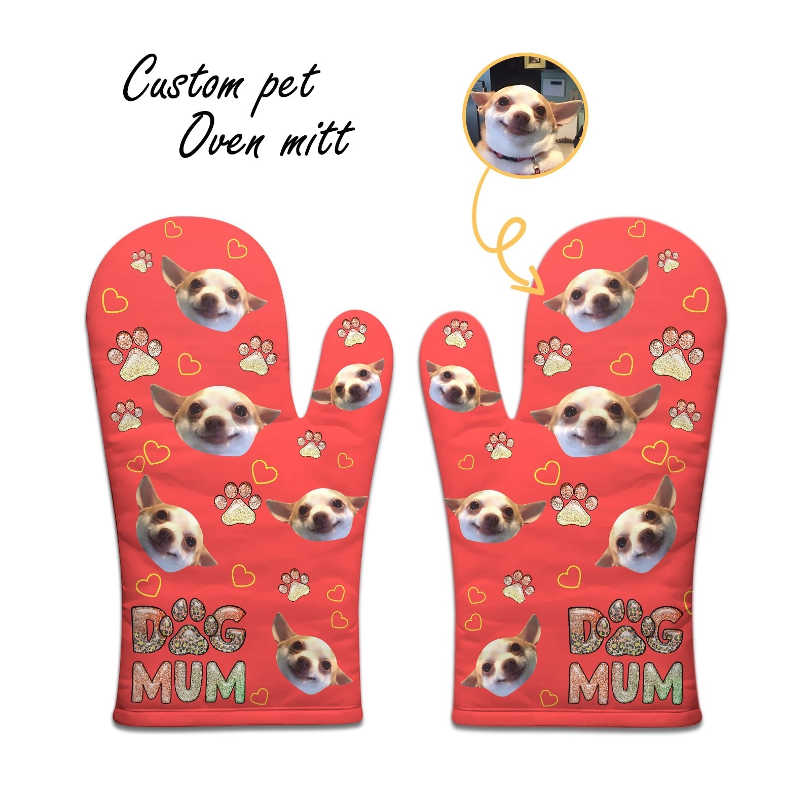 Pet Lover - Dog/Cat Mum - Personalized Oven Mitt