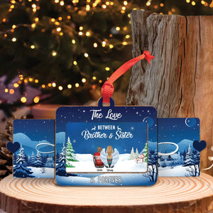 Siblings - The Love Between Brothers And Sisters Is Forever - Personalized Wooden Slider Card