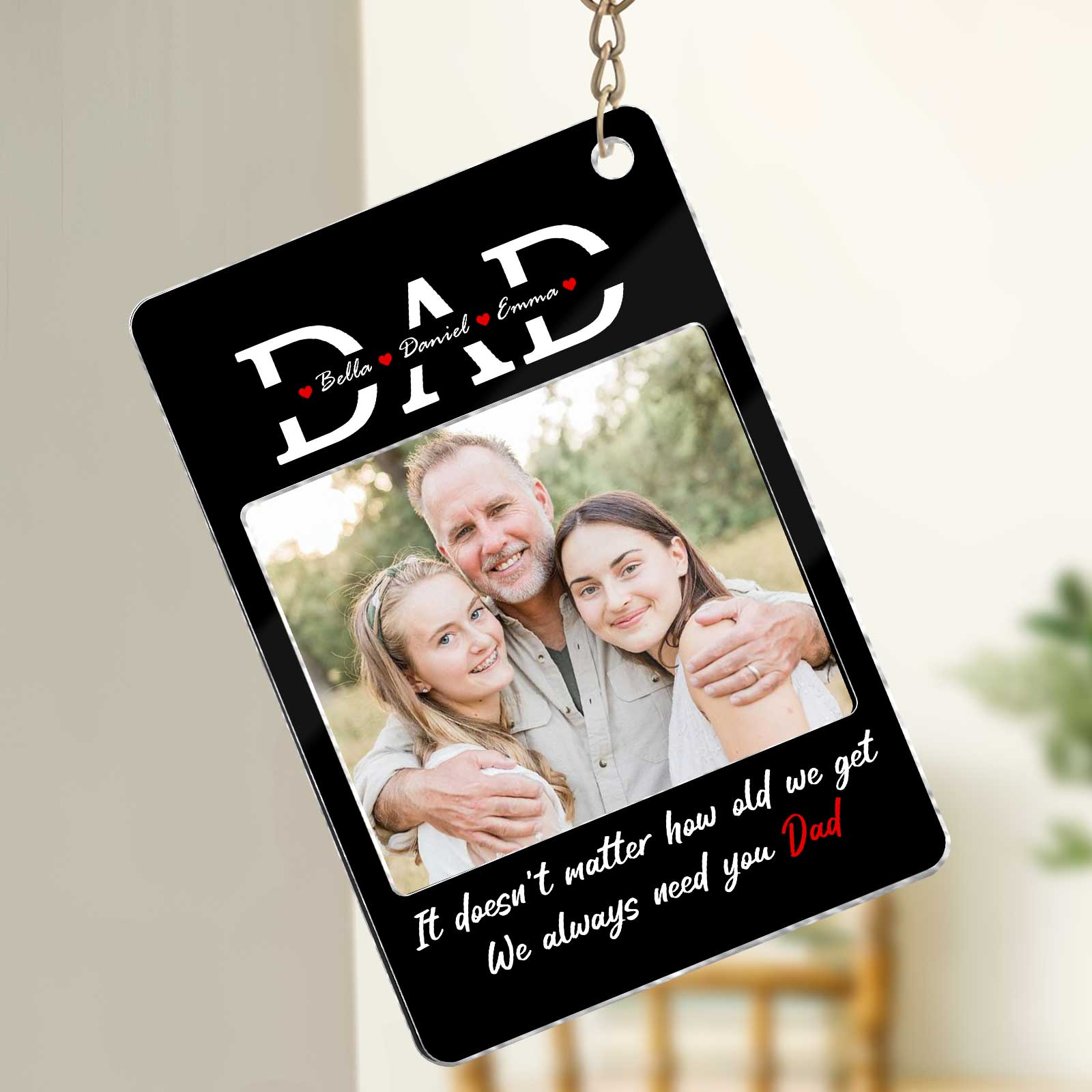 Family - I Always Need You - Personalized Photo Acrylic Keychain