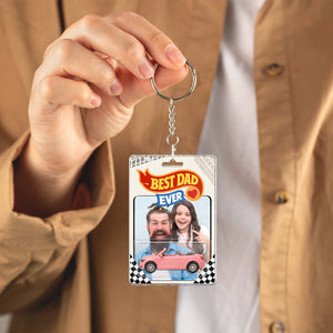 Father - Best Dad Ever - Personalized Dad's Toy Dream Car Acrylic Keychain
