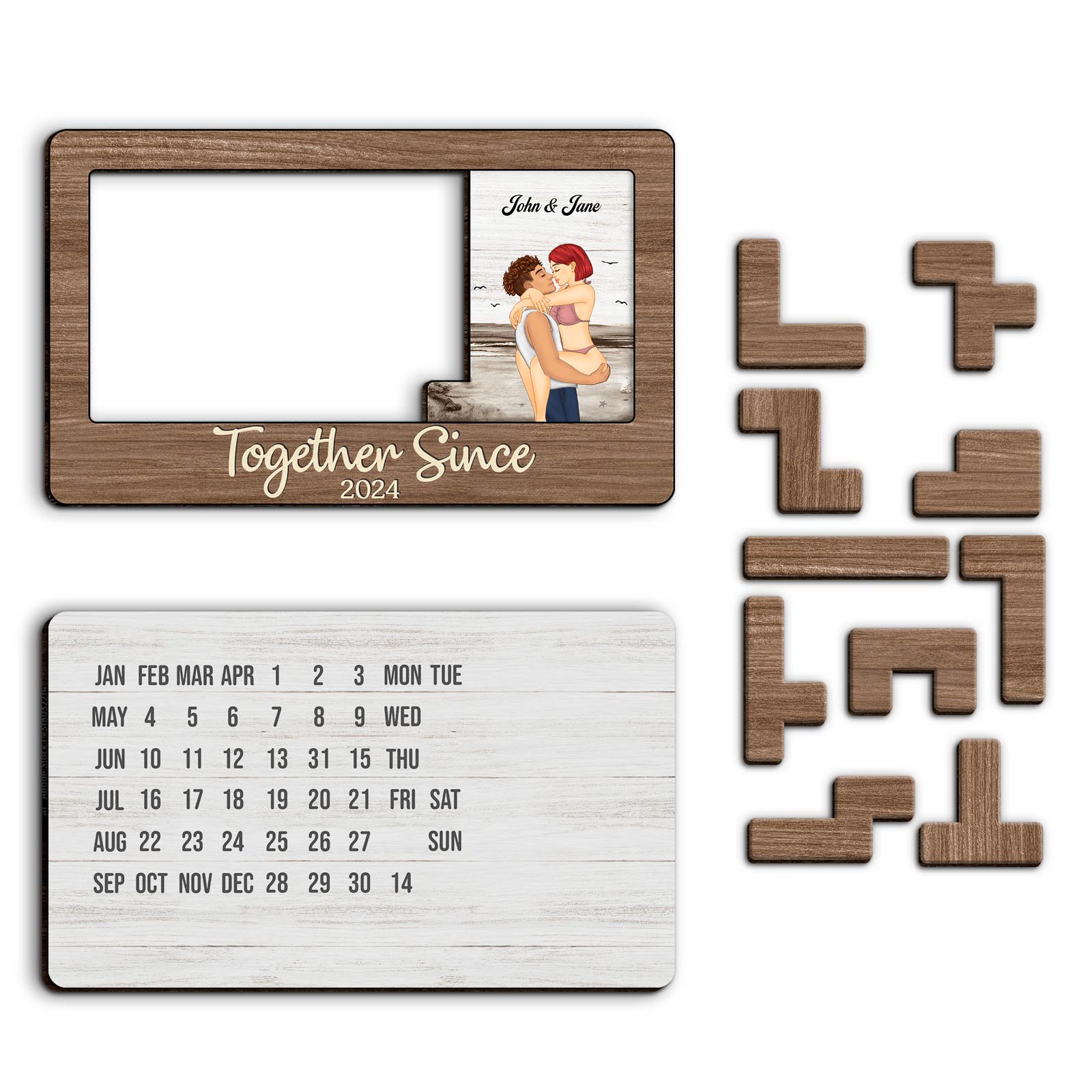 Couple - You Will Forever Be My Always - Personalized Sliding Puzzle Calendar
