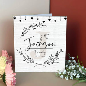 Family - Family Is Where The Heart Is - Personalized Crossword Wooden Invitation