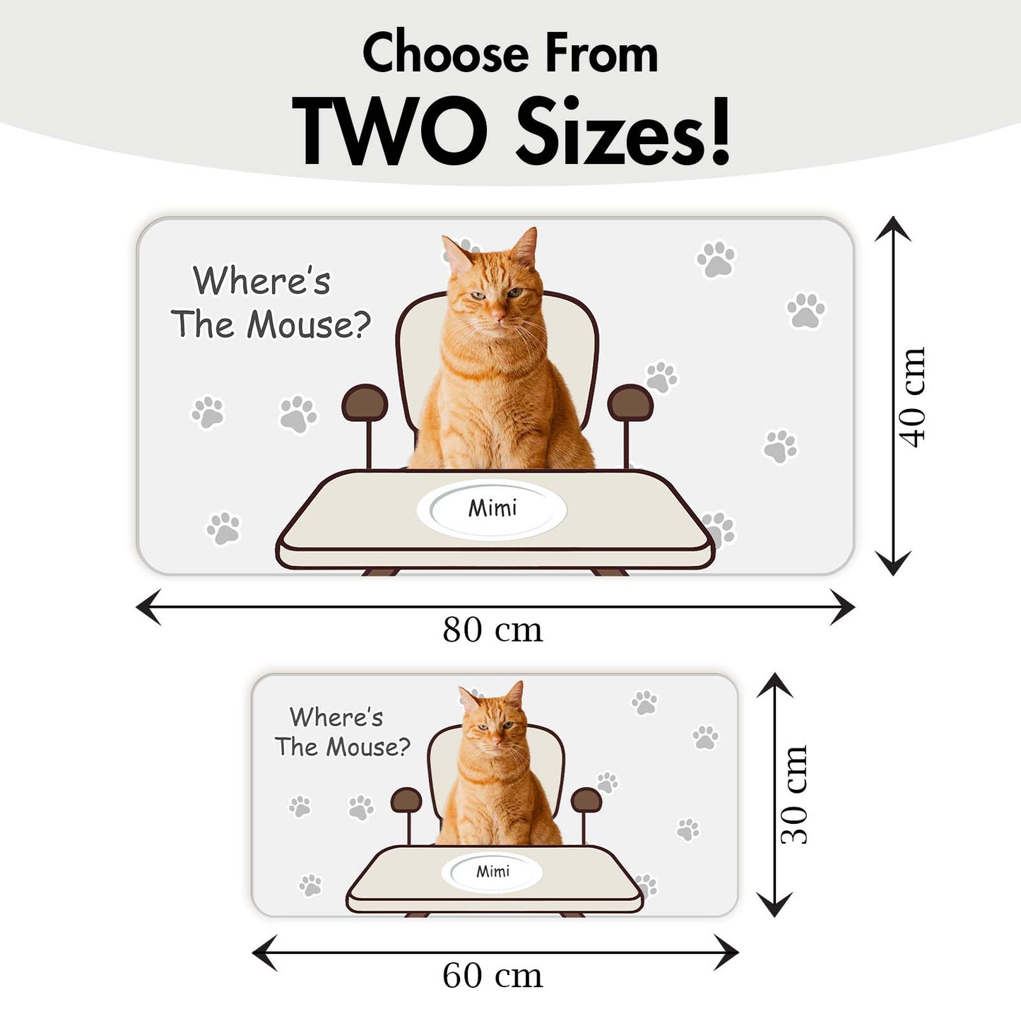 Pet Lover - Waiting For The Mouse - Personalized Mouse Pad