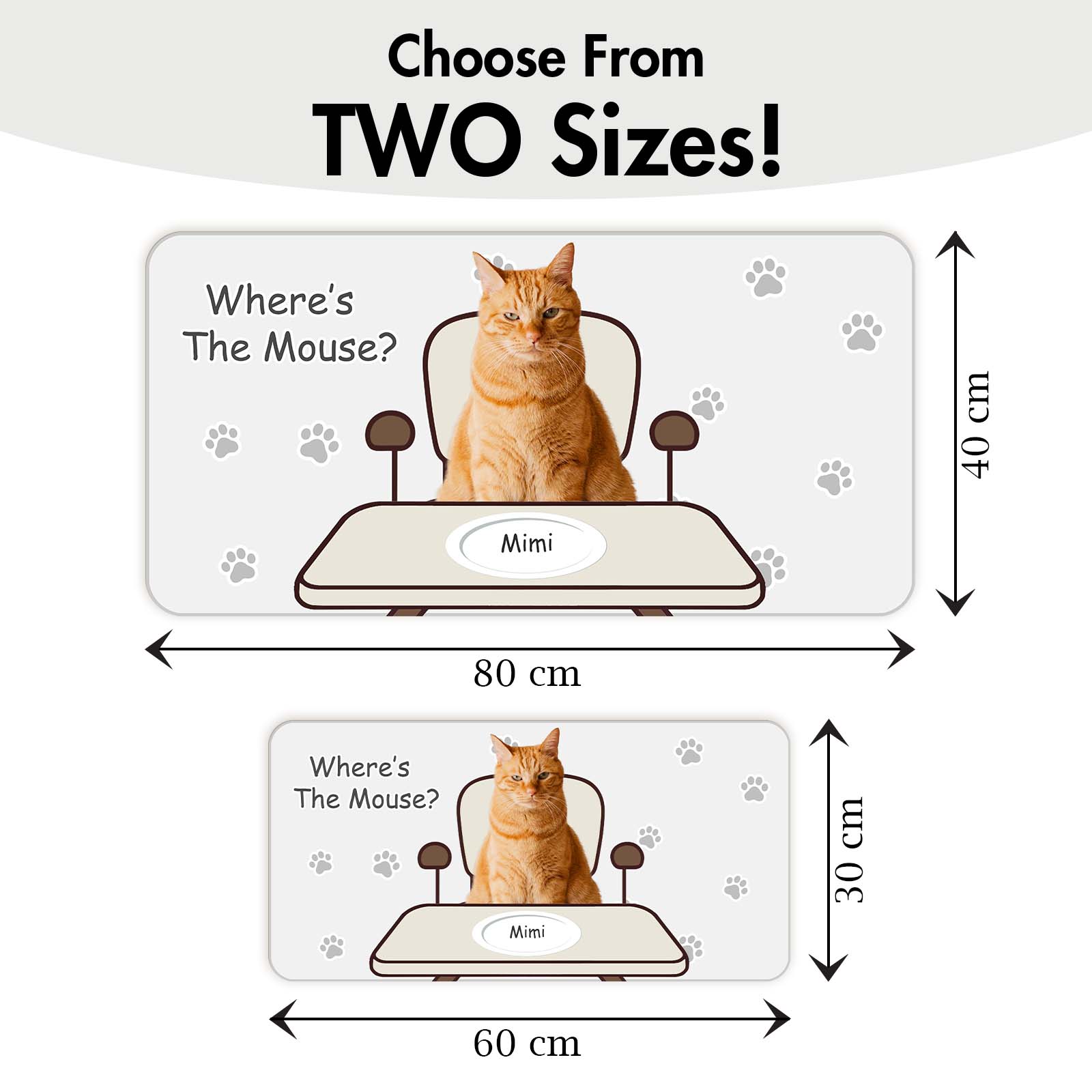 Pet Lover - Waiting For The Mouse - Personalized Mouse Pad