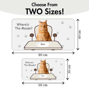 Pet Lover - Waiting For The Mouse - Personalized Mouse Pad