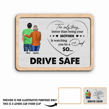 Family - Drive Safe - Personalized Car Visor Clip