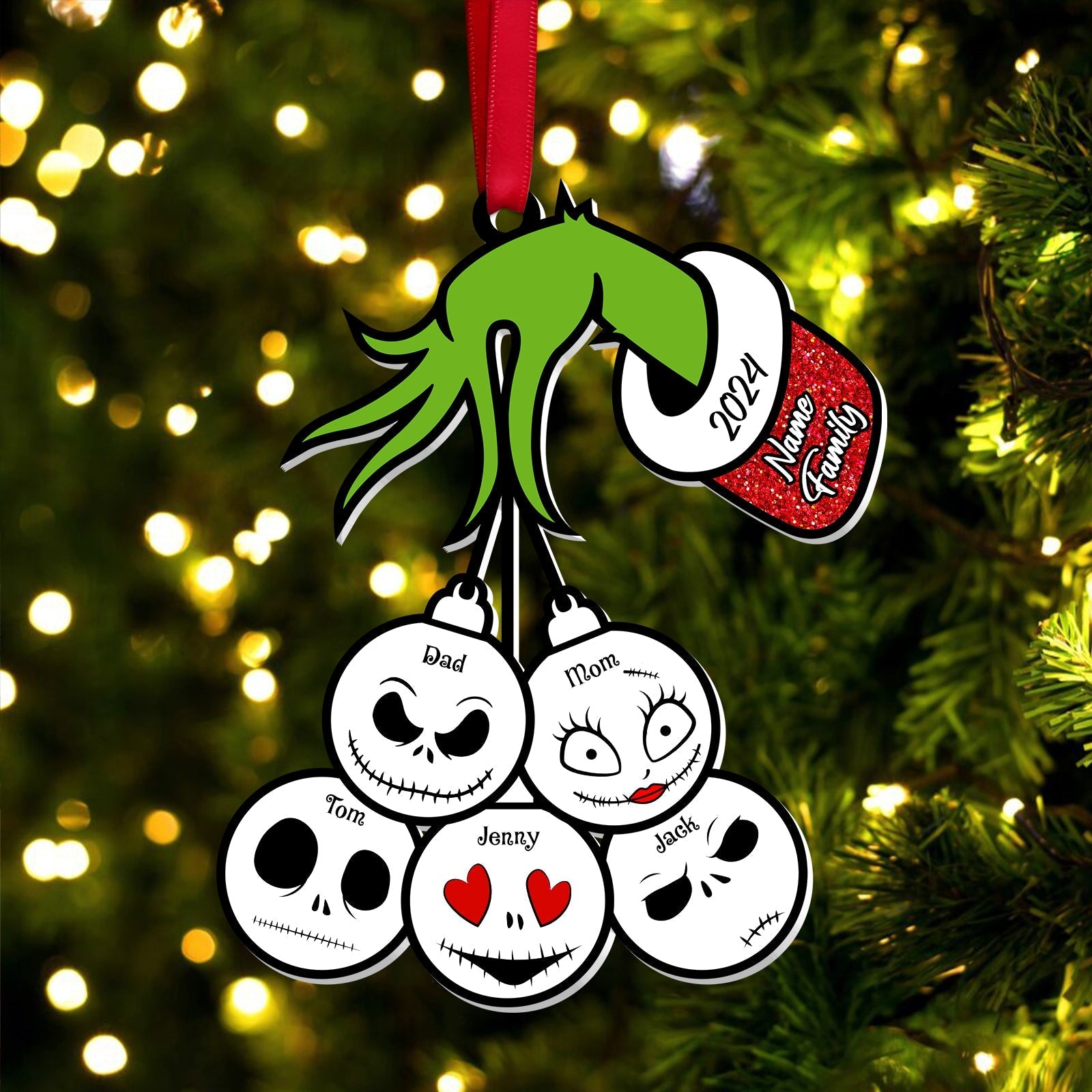 Family - Monster Family - Personalized Acrylic Ornament