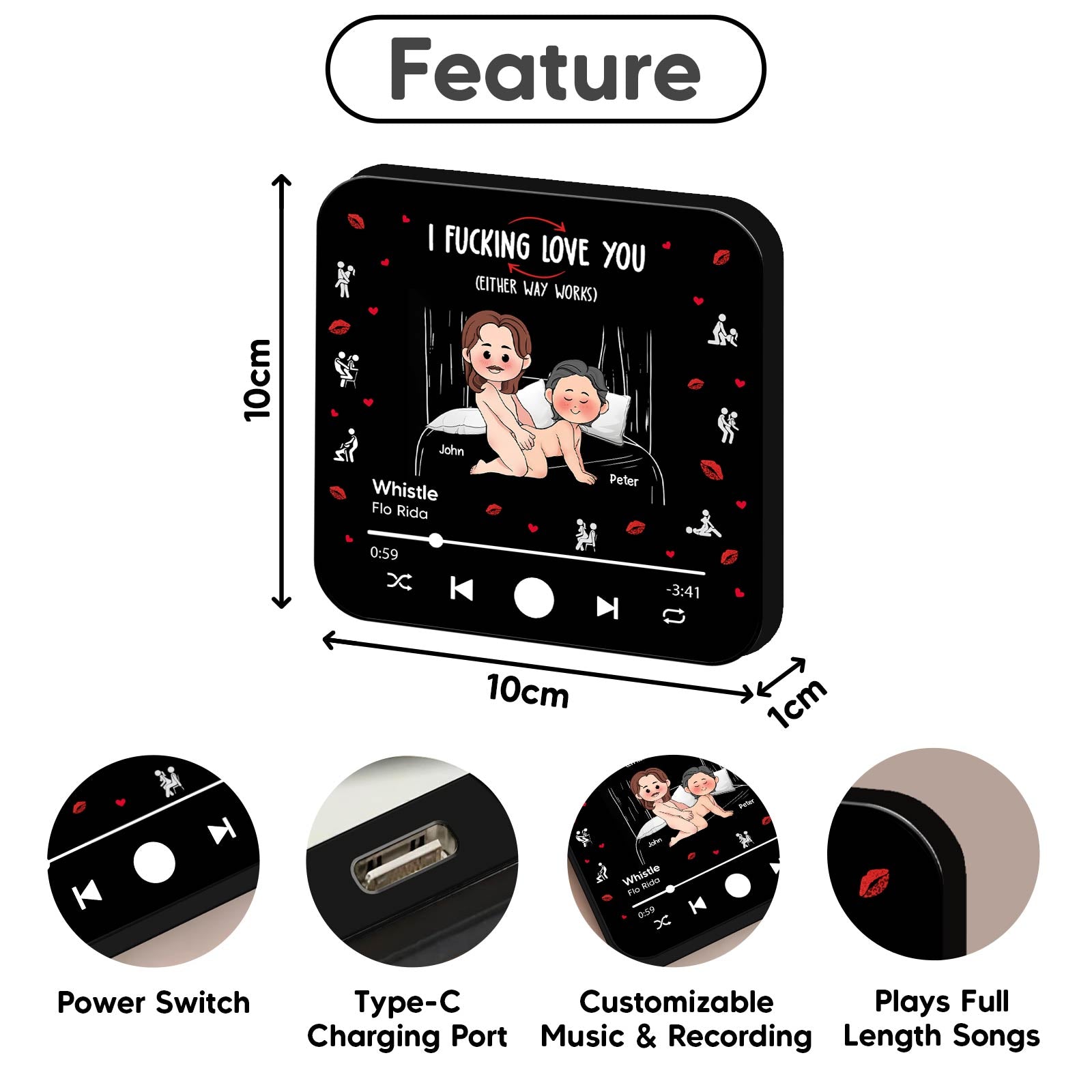 Couple - My Favorite Thing To Do Is You - Personalized Music Refrigerator Magnet