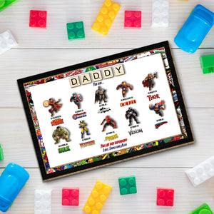 Father - You Are Our Superhero - Personalized 3-Layer Wooden Sign