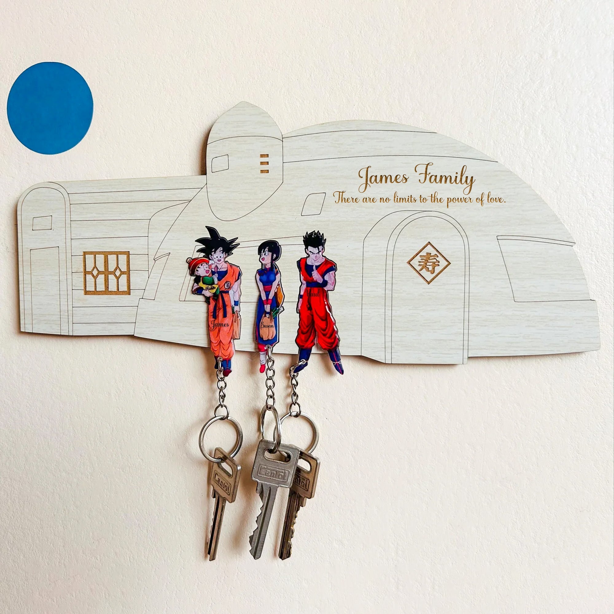 Family - My Enchanted Heart - Wooden Keychain