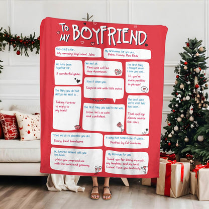 Couple - To My Boyfriend - Personalized Blanket