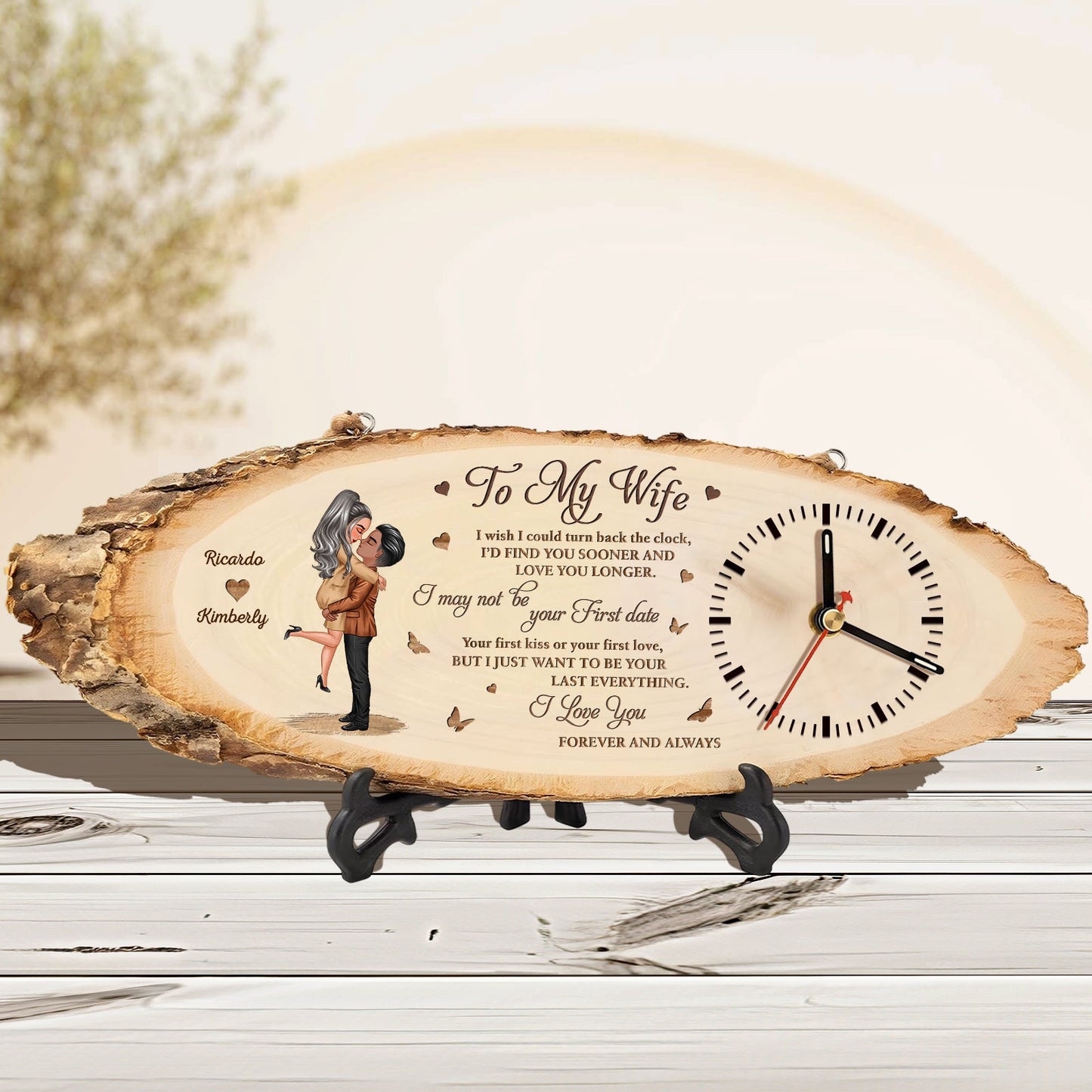 Couple - I Just Want You To Be Your Last Everything - Personalized Wooden Clock