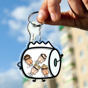 Father - Thanks For Wiping My Butt And Stuff - Personalized Acrylic Shaking Keychain