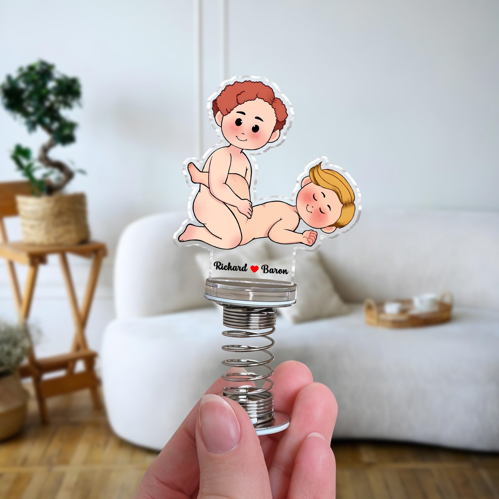 Couple - Love In A Spring - Personalized Shaker Acrylic Standee