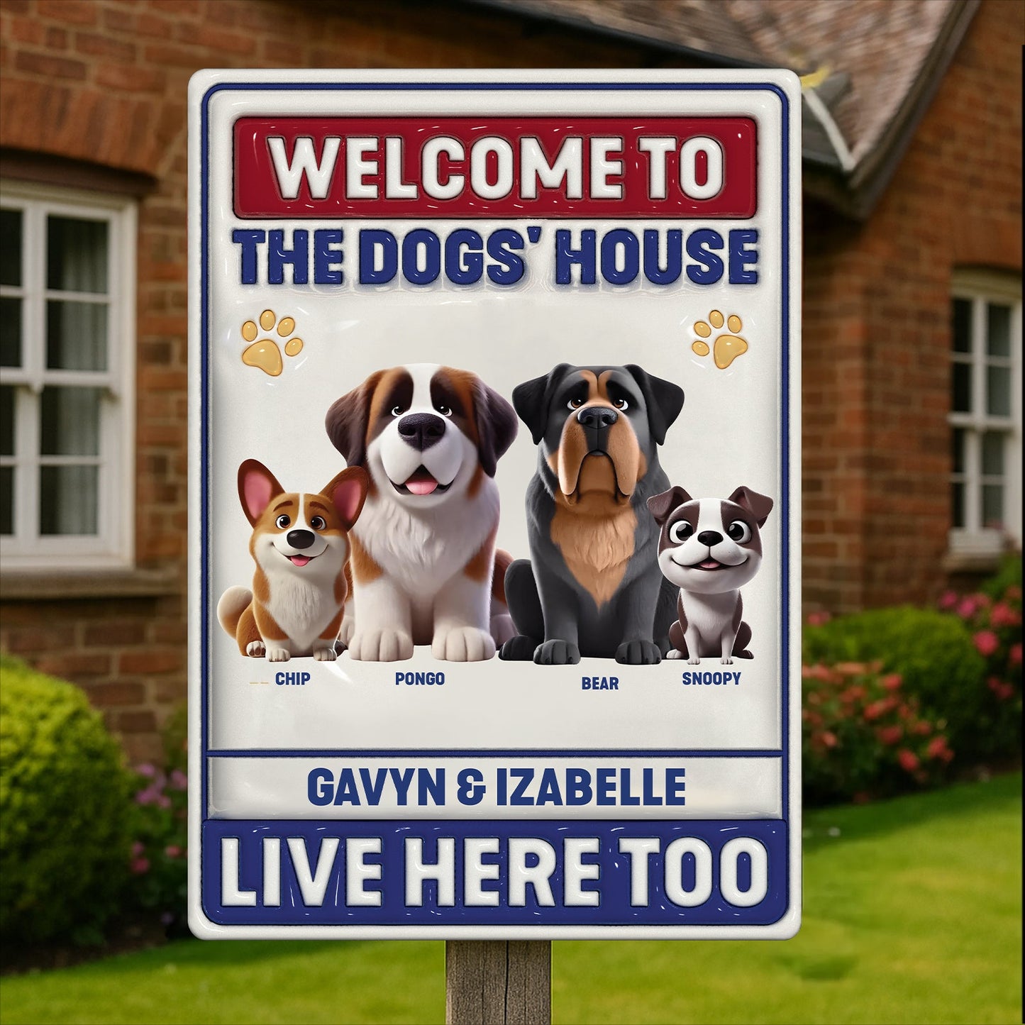 Pet Lovers - Welcome To - Personalized Metal Sign
