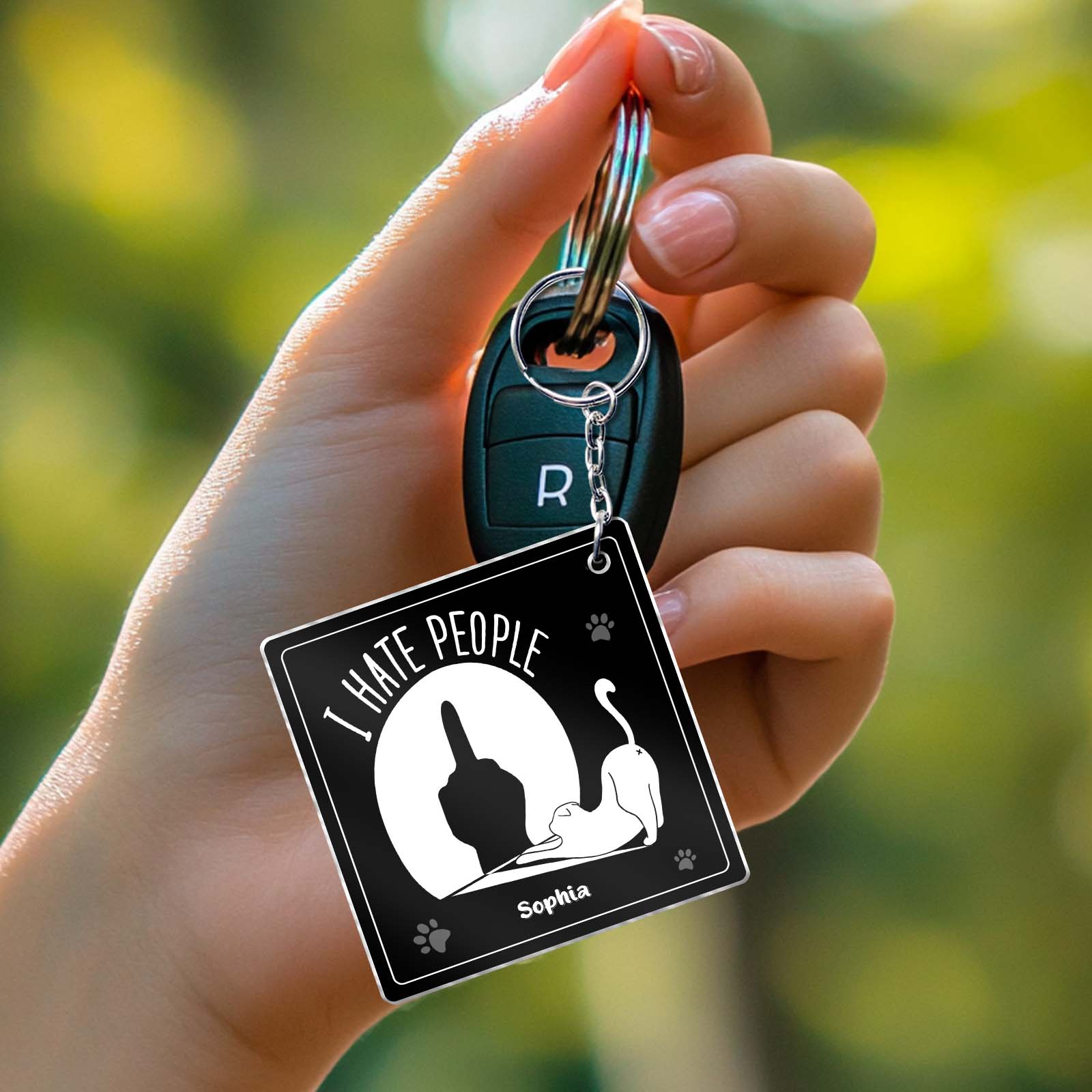 Pet Lover - I Hate People - Personalized Acrylic Keychain