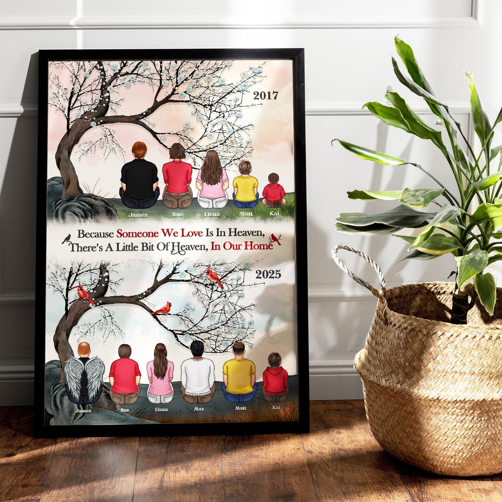 Family - Because Someone We Love Is In Heaven - Personalized Poster