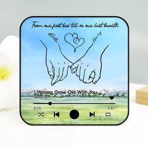 Couple - From Our First Kiss Till Or Our Last Breath - Personalized Music Refrigerator Magnet