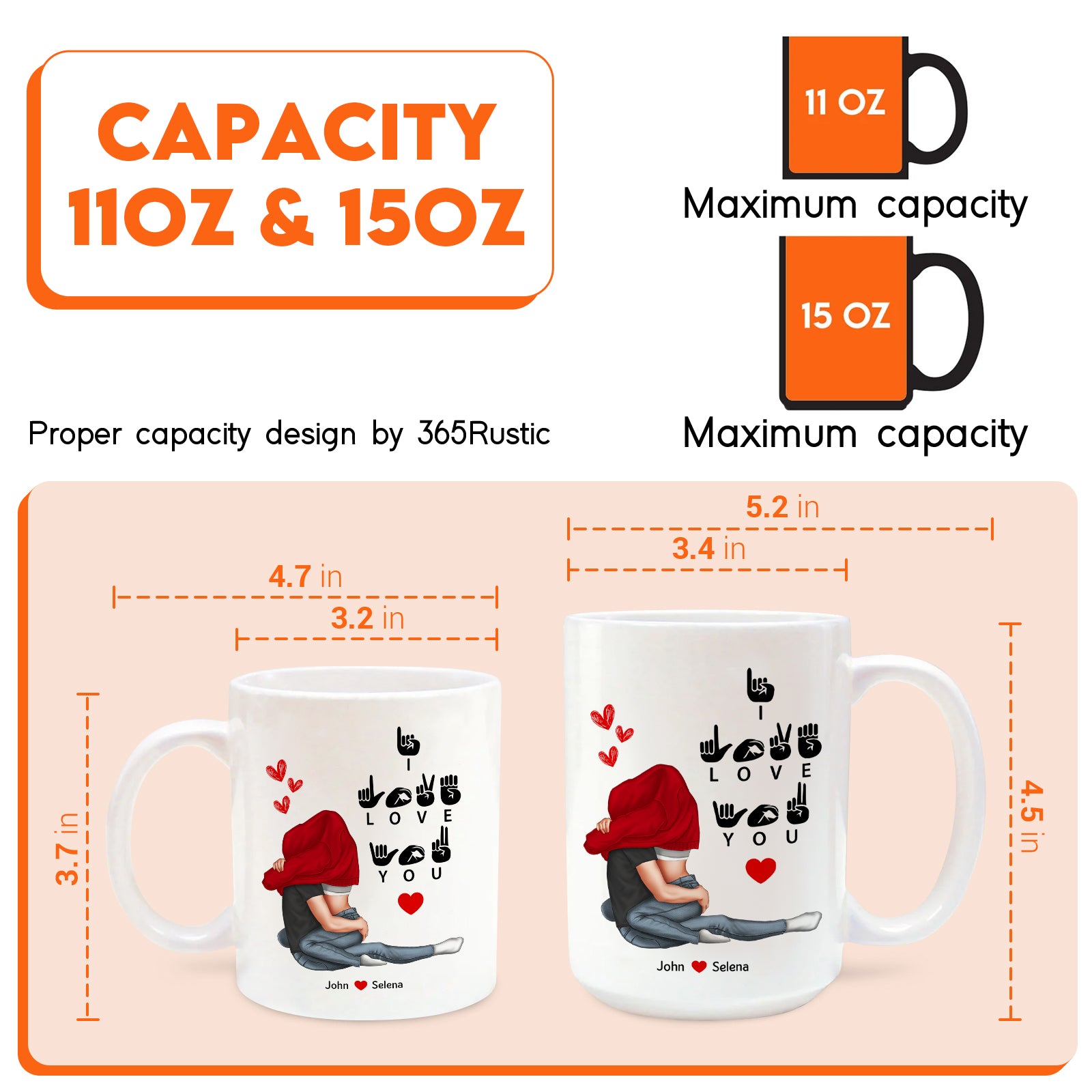 Couple - I Love You - Personalized Mug