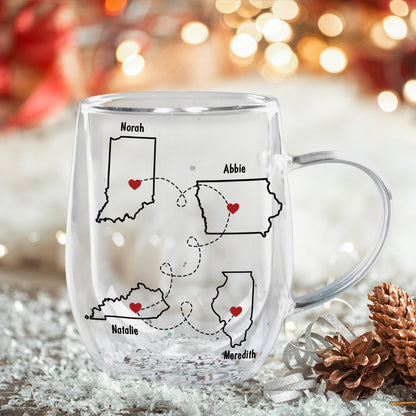 Bestie - I Fucking Miss You Bitch - Gift For Besties - Personalized Double Walled Glass Mug