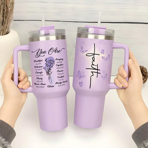 Gifts for Christian Women – Faith-Inspired - Personalized Tumbler With Straw