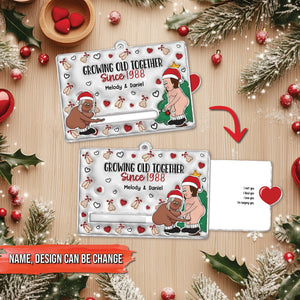 Couple - Love Is Supporting Each Other In Old Age - Personalized Acrylic Slider Card