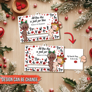 Couple - You Are My Favorite Dirty Thought - Personalized Wooden Slider Card - Ver 2