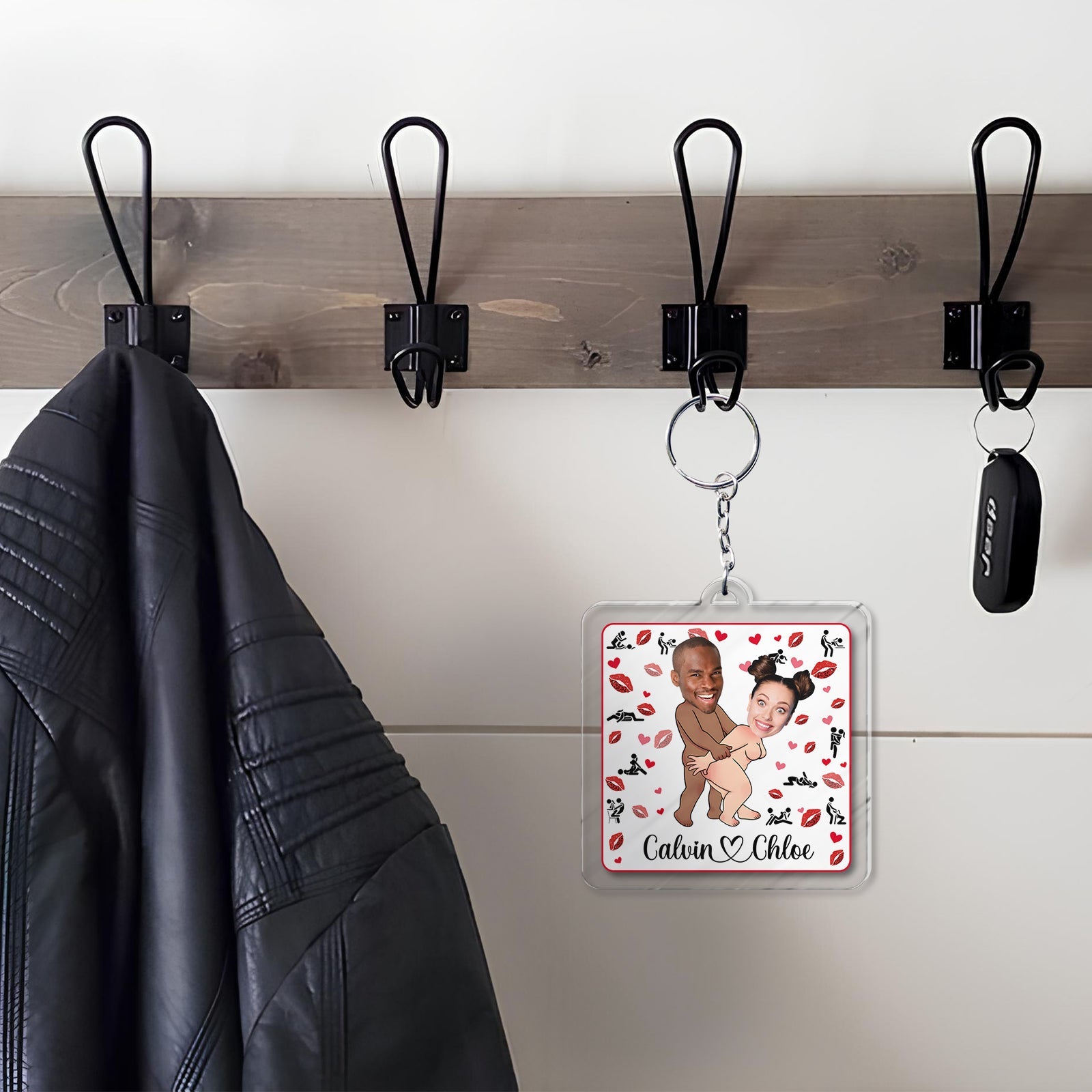 Couple - I Fucking Love You Either Way Works - Personalized Shaking Keychain