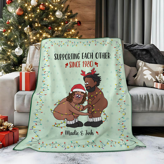 Couple - Growing Old Together - Personalized Blanket