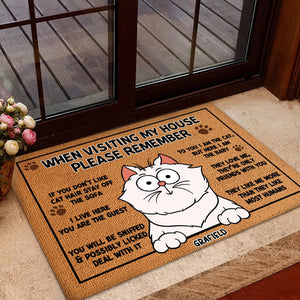 Pet Lover - When Visiting My House, Please Remember - Personalized Pet Decorative Doormat