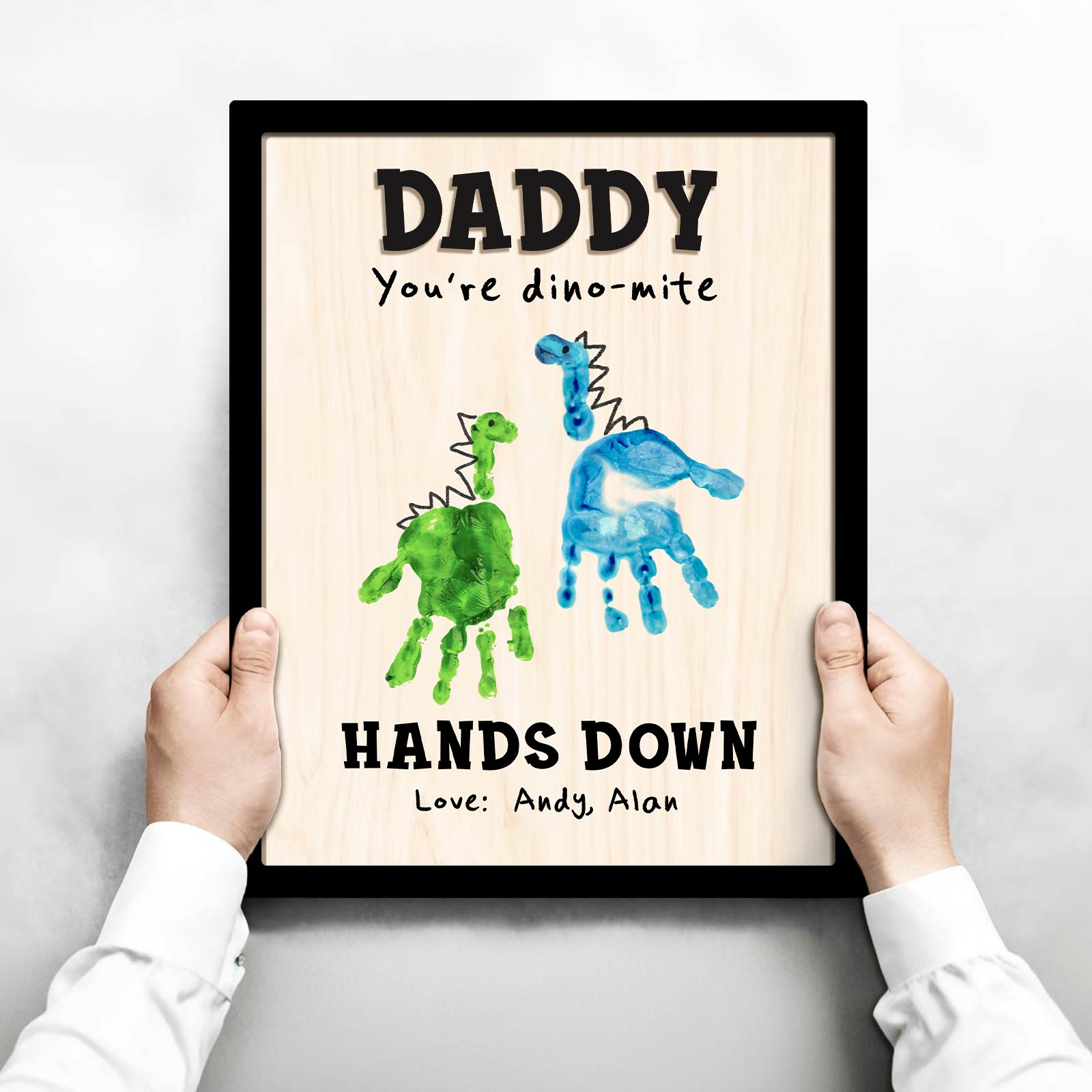Family - Daddy, You're Dino-Mite - Personalized Wooden Layers Plaque