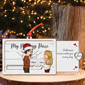 Couple - My Missing Piece - Personalized Wooden Slider Card