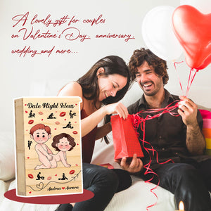 Couple - Date Night Ideas - Personalized Games Wooden Date Ideas Box