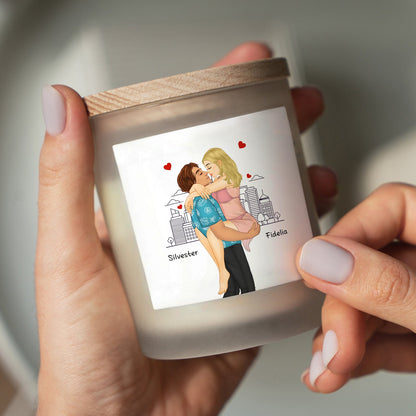 Couple - Smell Like You're Stuck With Me - Personalized Scented Candle