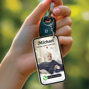 Family - The Call I Wish I Could Take - Personalized Photo Acrylic Slider Keychain