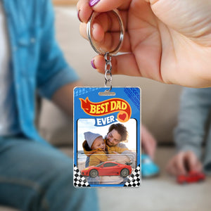 Father - Best Dad Ever - Personalized Dad's Toy Dream Car Acrylic Keychain