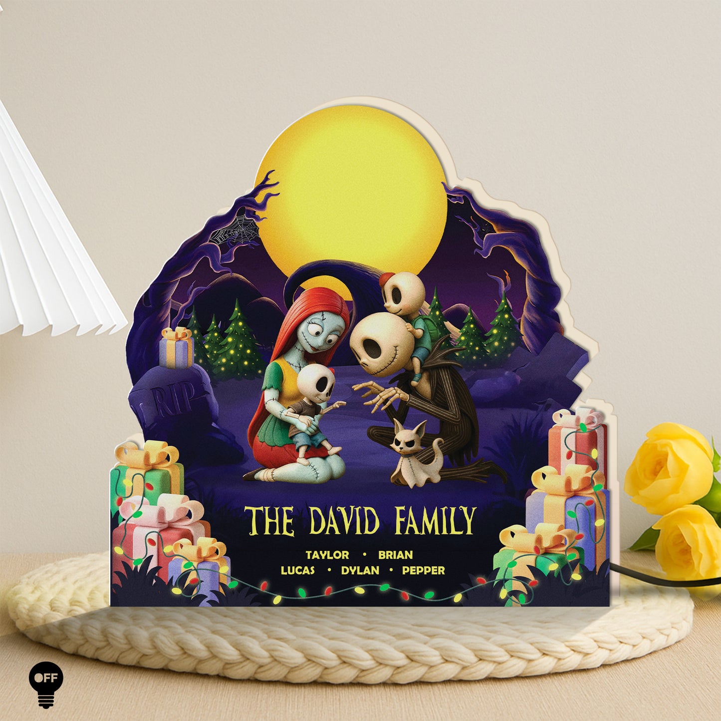 Personalized Halloween Light Box - Holiday Decor Gift For Family