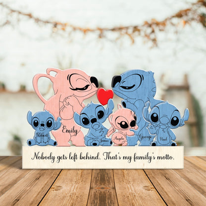 Family - Cartoon Cute Characters - Personalize Wooden Puzzle