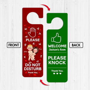 Couple - Do Not Disturb - Personalized Door Hanger