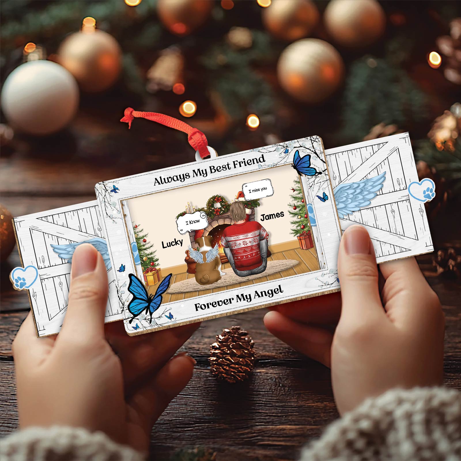 Pet Lover - You Were My Favorite Hello And Hardest Goodbye - Personalized Wooden Slider Card