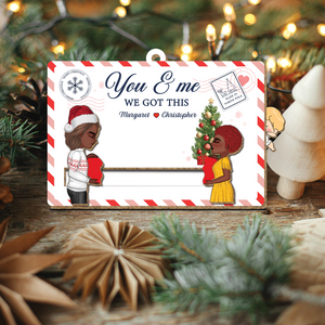 Couple - You & Me We Got This - Personalized Wooden Slider Card